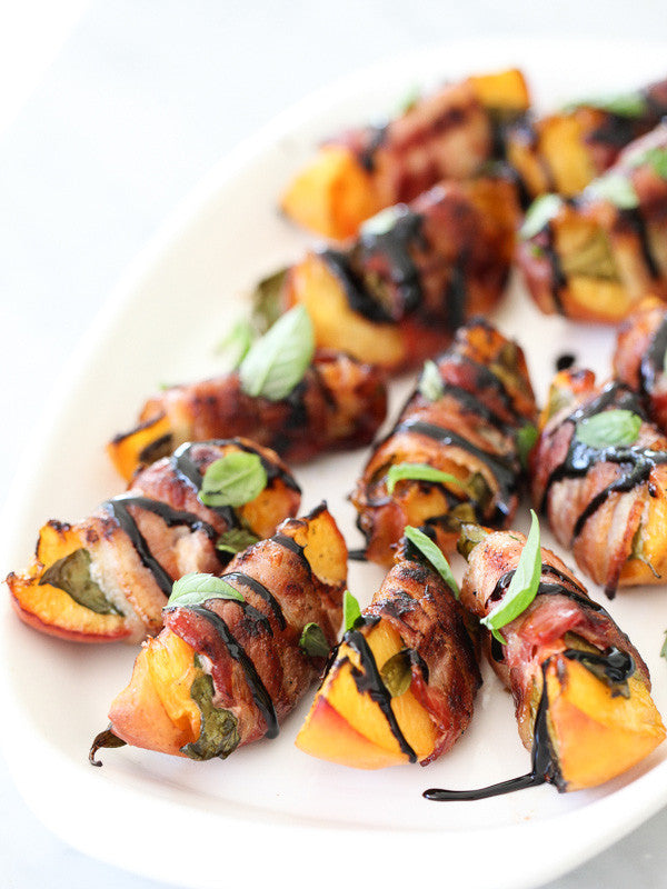 Grilled Peaches with Prosciutto and Balsamic Vinegar