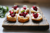 Beetroot Bruschetta with Goats Cheese and Basil
