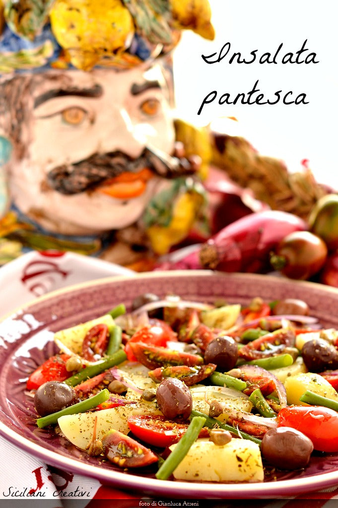 Pantesca (Sicilian Summer Salad) with Green Beans & Rosé Wine Vinegar